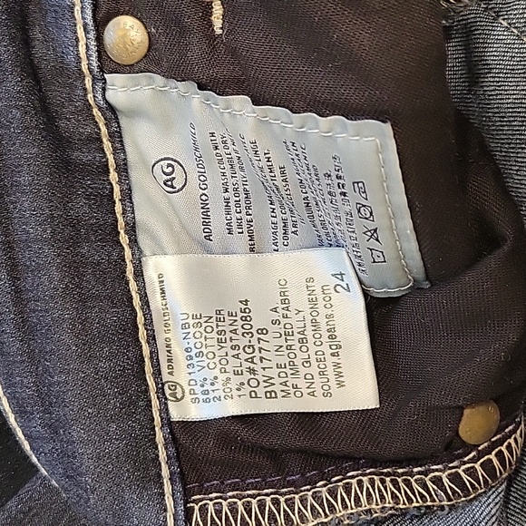 AG Adriano Goldschmied Farrah High Rise Skinny Crop Jeans sz 24 - Picture 5 of 10